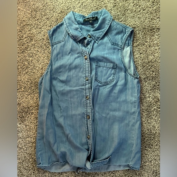 Velvet Heart Blue Denim Tank Top - Picture 3 of 5